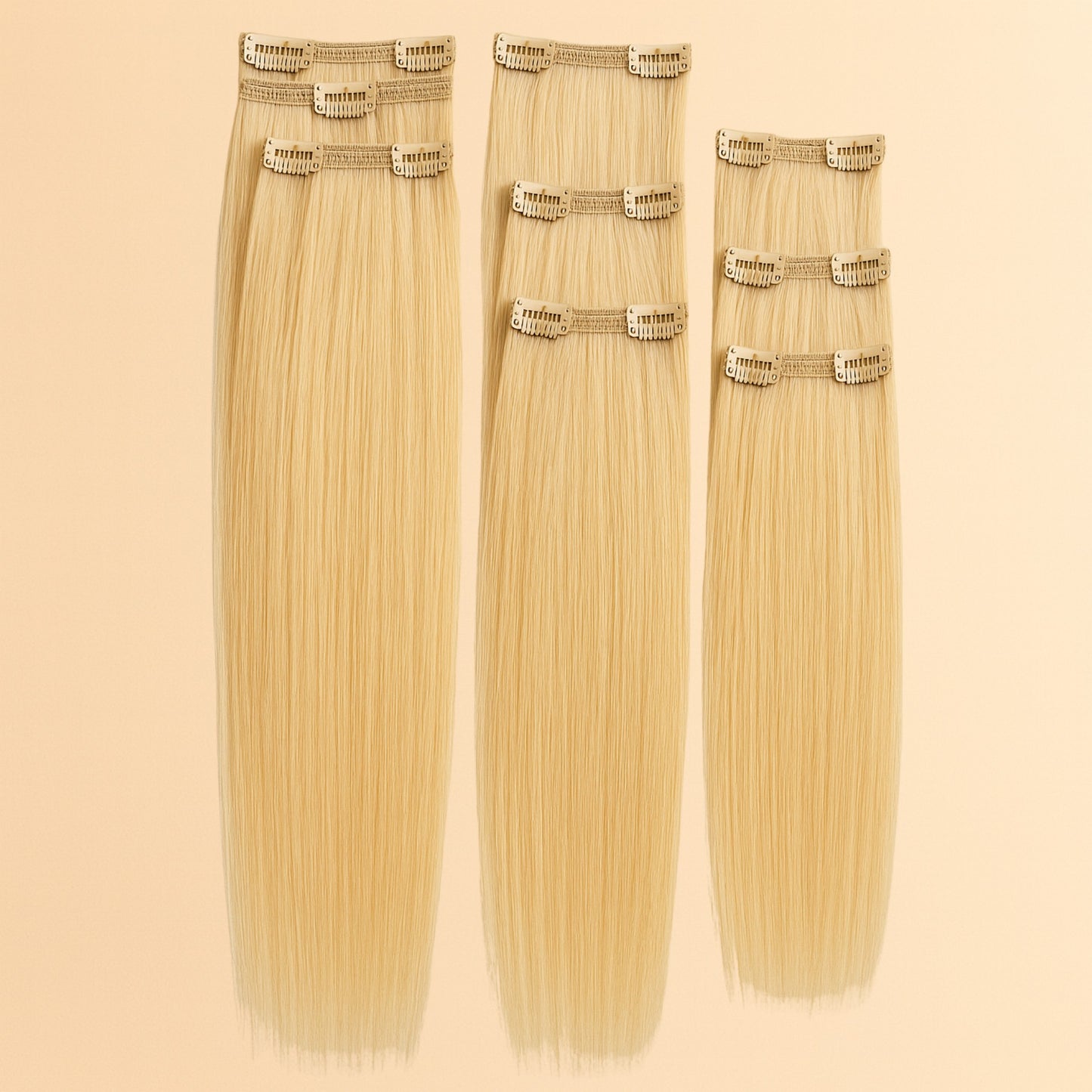 CLIP-IN EXTENSIONS - LIGHT BEIGE BLONDE #22