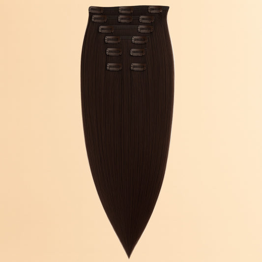 EXTENSIONS À CLIP - BRUN FONCÉ #2