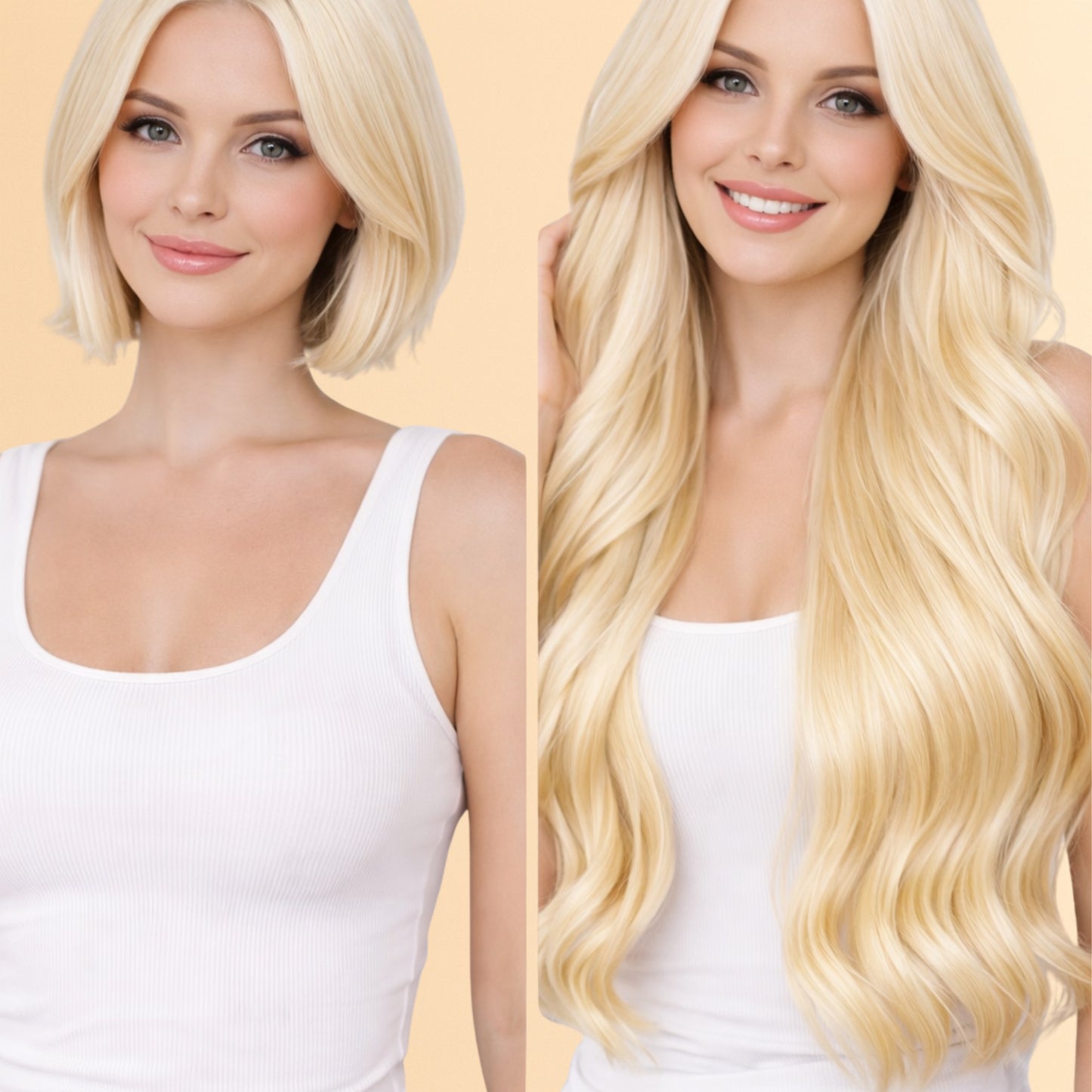 WEFT EXTENSIONS - WARM PLATINUM BLONDE #613