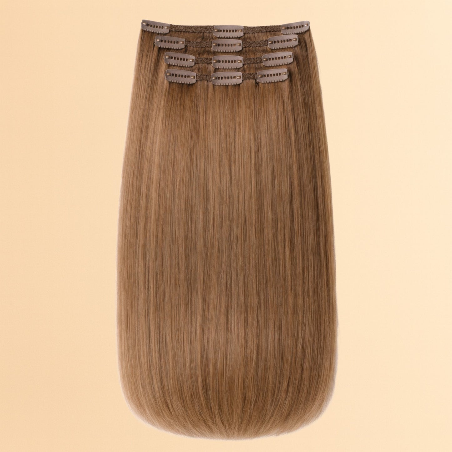 CLIP-IN HAIR EXTENSIONS - DARK CHESTNUT BROWN #3