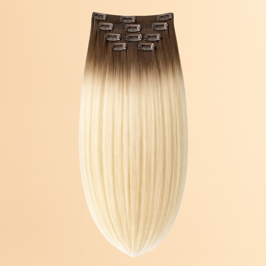 EXTENSIONS À CLIP - BLOND VANILLE & OMBRÉ NATUREL #T3/60