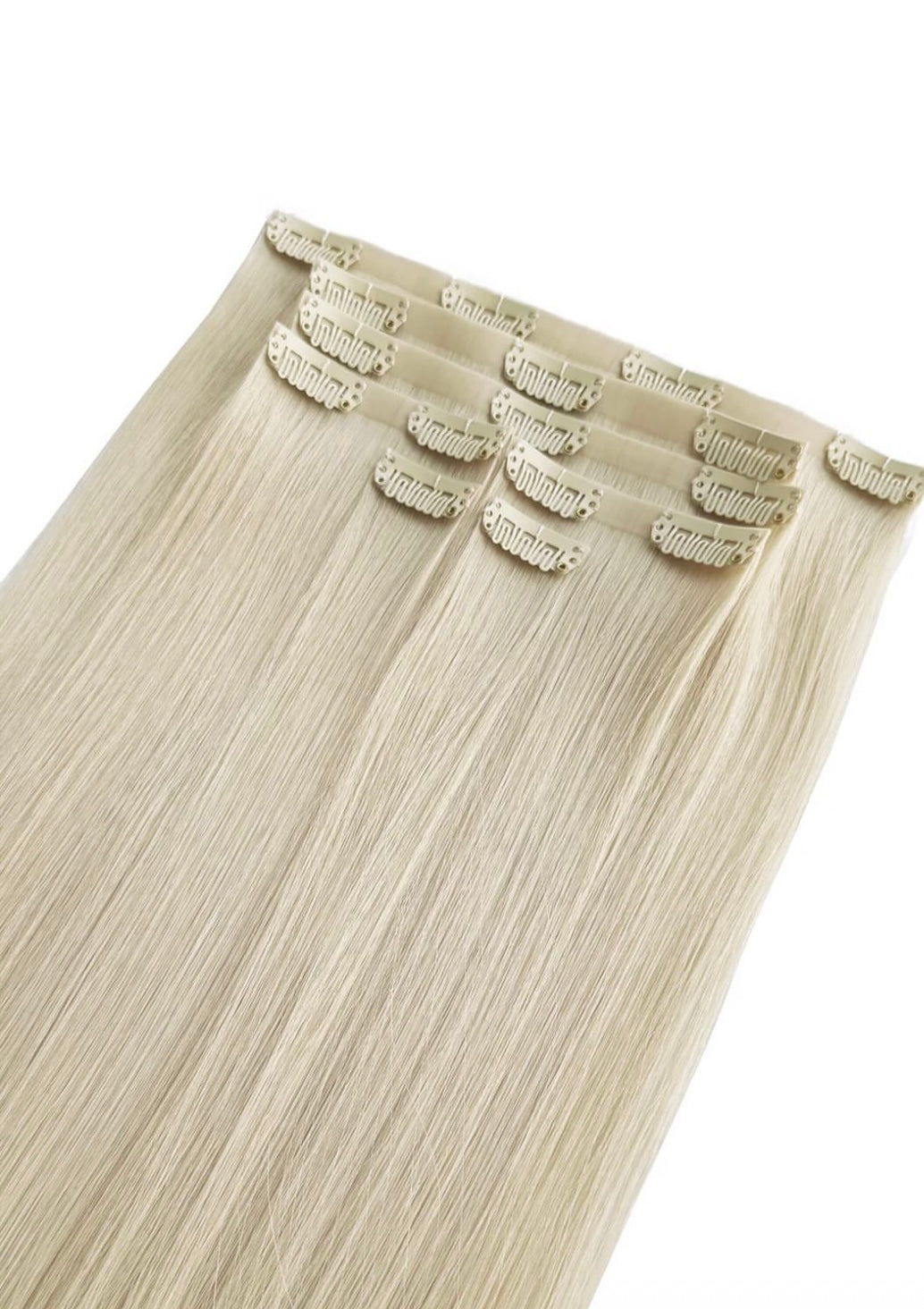CLIP-IN EXTENSIONS - LIGHT VANILLA BLONDE #60
