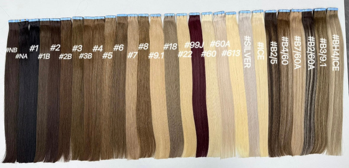EXTENSIONS DE CHEVEUX ADHÉSIVES - TOUTES COULEURS