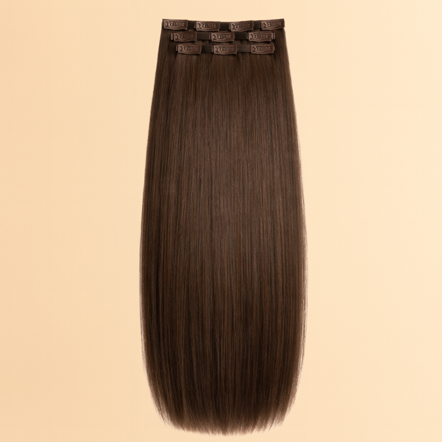 CLIP-IN EXTENSIONS - NATURAL BROWN #1B