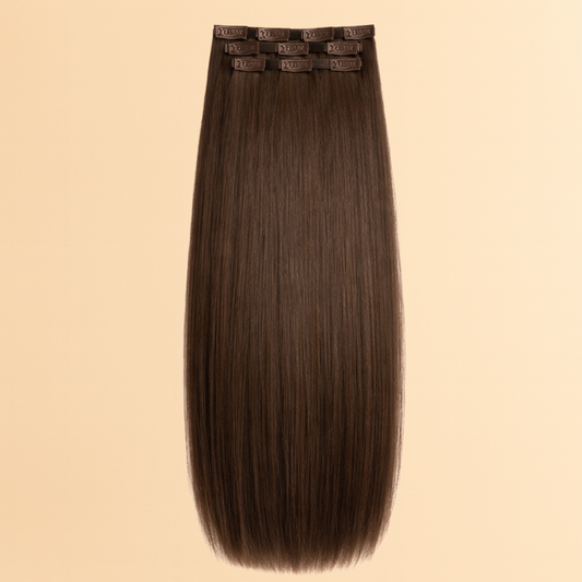 EXTENSIONS À CLIP - BRUN NATUREL #4