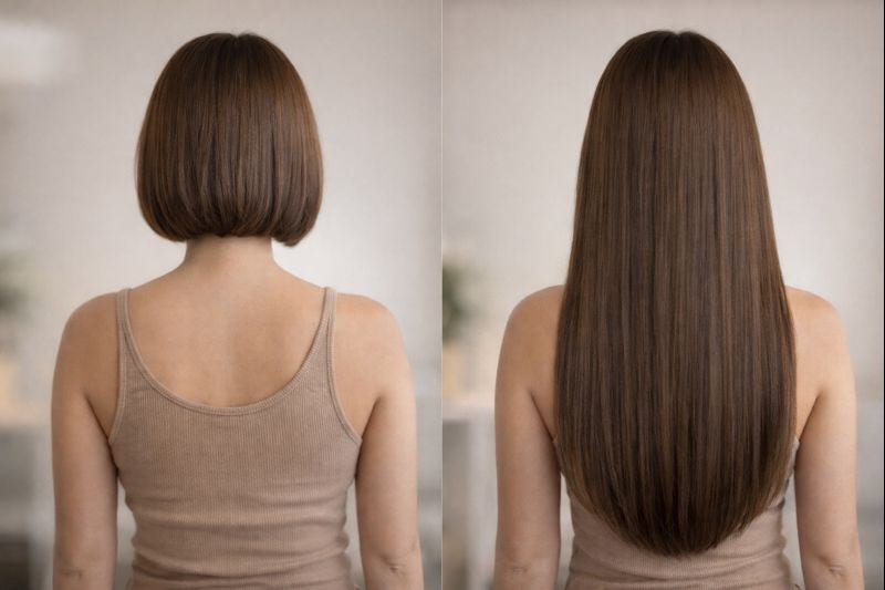 CLIP-IN EXTENSIONS - NATURAL BROWN #1B