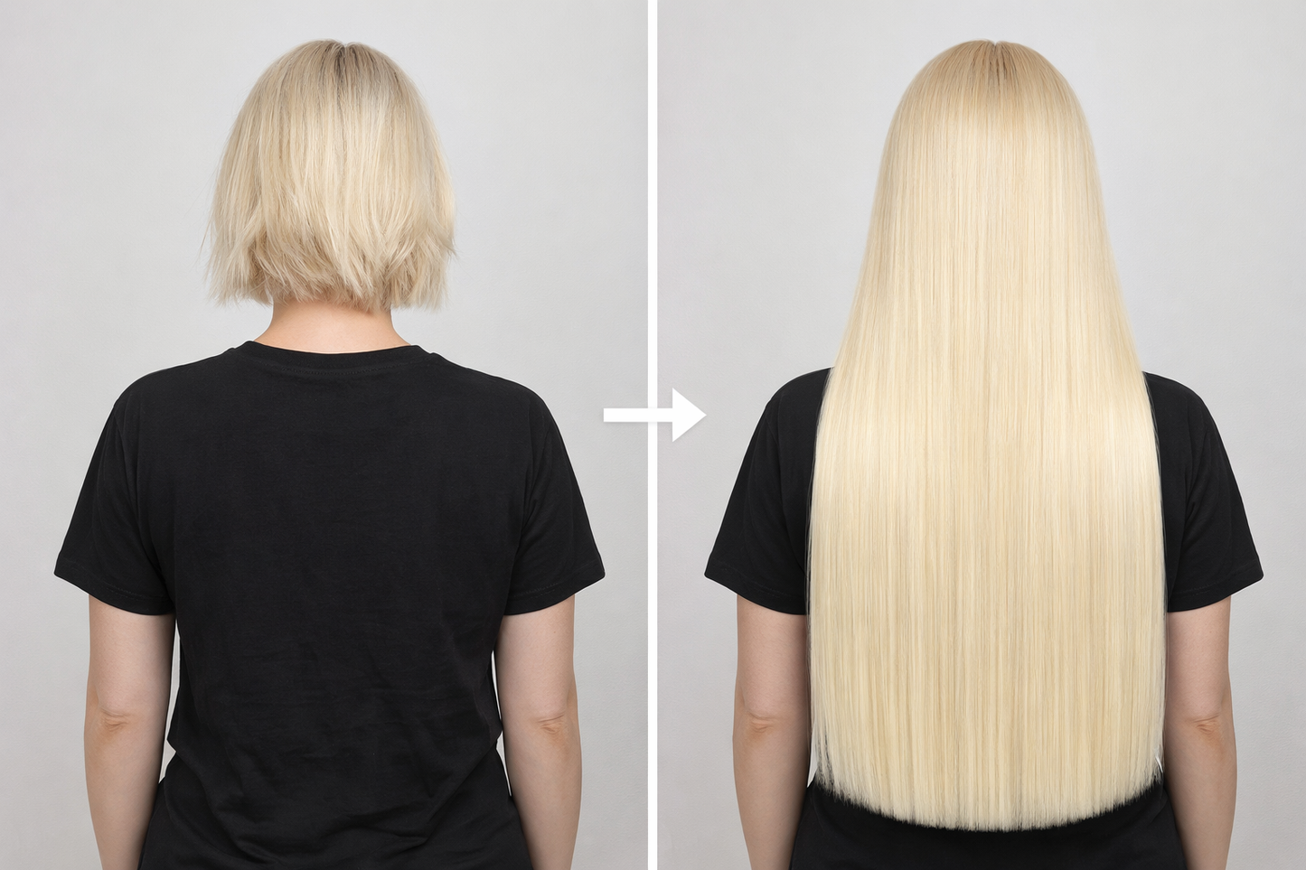 KERATIN EXTENSIONS - LIGHT VANILLA BLONDE #60