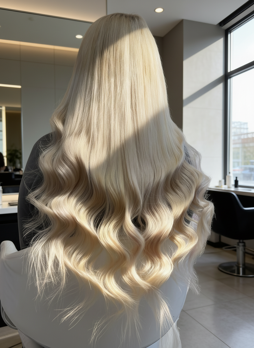 KERATIN EXTENSIONS - LIGHT VANILLA BLONDE #60