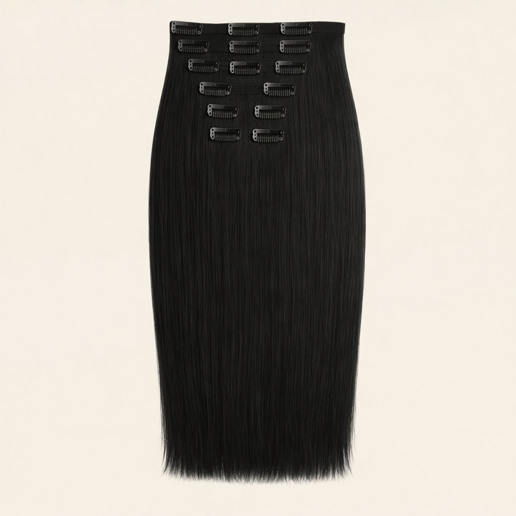 CLIP-IN HAIR EXTENSION - NATURAL BLACK #NA