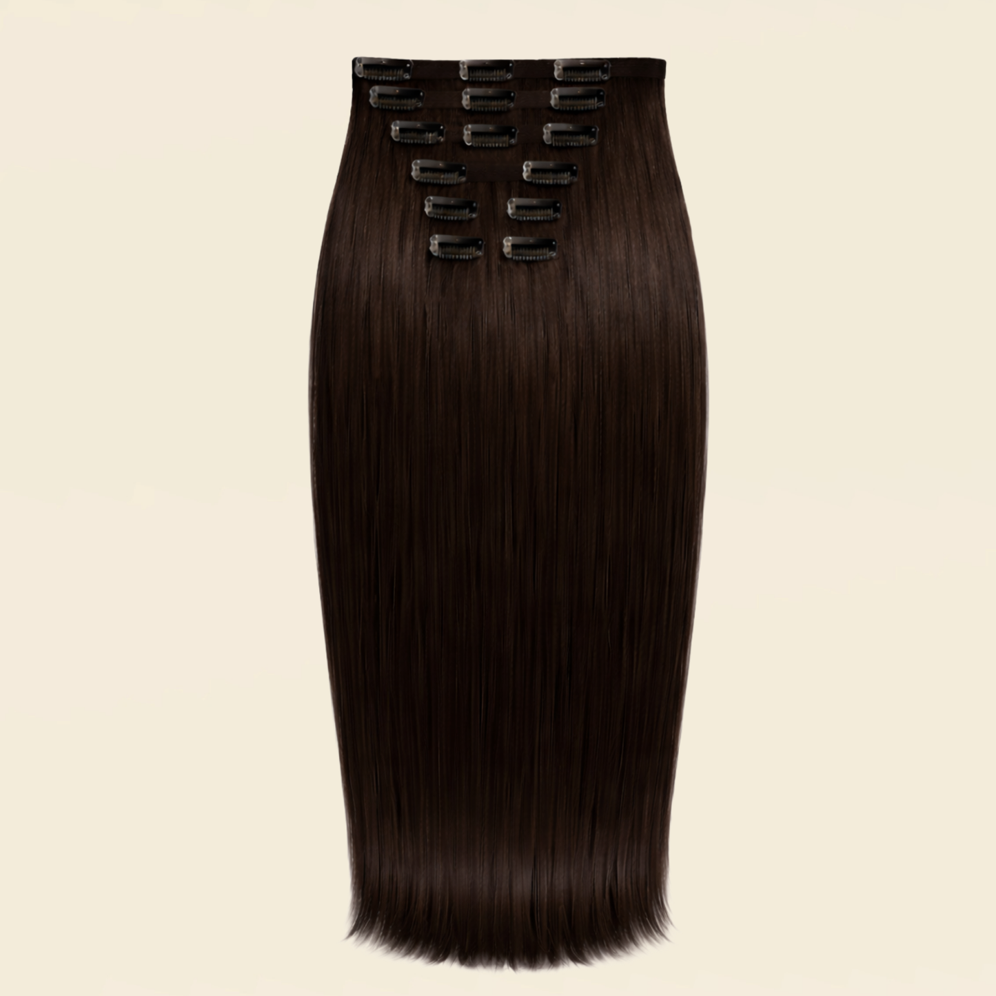 CLIP-IN HAIR EXTENSIONS - DARK BROWN #NB