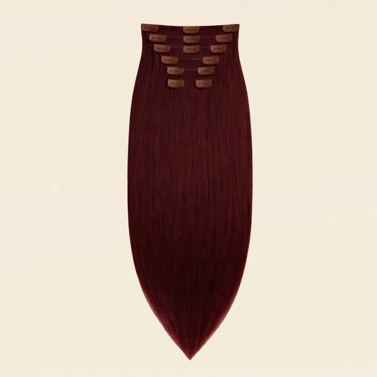 CLIP-IN HAIR EXTENSIONS - DEEP BURGUNDY #99J 
